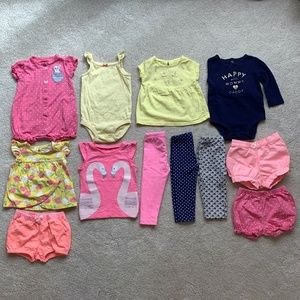 12 piece bundle Carter's summer outfits